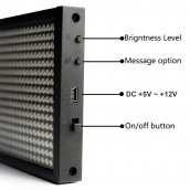 Led message board with WiFi - blue 34cm x 9,6 cm