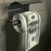 Toilettenpapier Geld 100 Dollar Schein Druckrolle - Toilettenpapier mit 100 $ Scheine