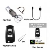 Videocamera portachiavi Wifi con risoluzione 4K - Design di lusso con supporto fino a 128 GB micro SD