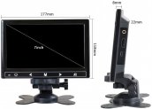 7" Mirror Link WiFi LCD monitor do auta multifunkčný - VGA, HDMI a AV vstup pre 2 kamery