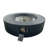 Portable fire pit for gas cylinder + concrete coffe table for outdoor 102x30 cm LUMIOSO