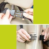 Organizador de asiento de coche - Almacenamiento para asiento trasero de pasajero + protector con bandeja