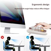 Wireless keyboard and mouse set Wifi - Stylish design Brown color