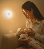 Nalepovacie LED svetlo okrúhle na 3x 1,5V AAA batérie + pohybový senzor