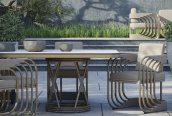 Garden dining set modern and luxury - Outdoor table for 6 people for the terrace - Galot