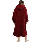 Manta de televisión con capucha y bolsillo tipo canguro para casa - Cómoda manta sudadera con mangas