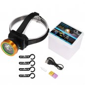 Hindi tinatagusan ng tubig headlamp na may mataas na mga ilaw na LED + Full HD camera