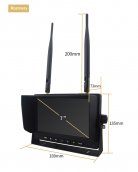 Wireless rear camera with monitor - 4x camera + 7" LCD with DVR (Audio + Video) + 128GB SDXC Card