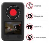 Skjult kameradetektor - Profi Spy finder med IR LED 940nm med 2,2 "LCD display