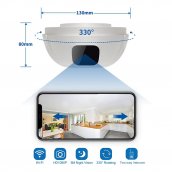 Kamera v detektore dymu spy bezpečnostná s FULL HD + 330° rotačná + IR LED + Obojsmerné audio
