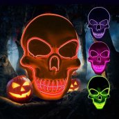 LED ansiktsmask - Skalleblå