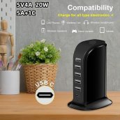 Nabíjacia stanica USB s kamerou Wifi s P2P (Android / iOS) - 6 portov nabíjacích USB