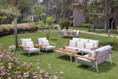 Wooden garden seating - Luxury sofa set for 5 people + coffee table