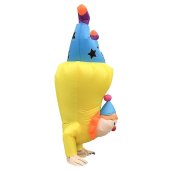 Felfújható jelmez - Jester (Clown) kabalabohóc legyezővel