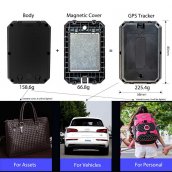 Vehicle tracker gps locator waterproof IP67 with magnet + battery capacity 6000 mAh + voice monitoring