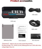 Head up display auto - On board computer HUD displays for car 3,5" (GPS + OBD)