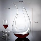 Carafe et décanteur à vin 1500 ml - Carafes à vin uniques en forme de U + boules de nettoyage