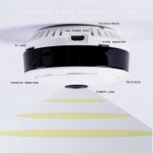 Camera panoramică de 360 ​​° cu rezoluție HD + LED-uri IR