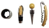 Scatola per vino in legno (casse per vino) - set regalo di lusso per vino con 4 accessori