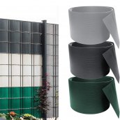 PVC privacy tape fence slats for 3D mesh fence panels with height 19 cm - green color