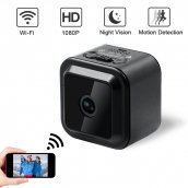 Mini WiFi camera Full HD with 120° angle + Extra powerful IR LED up to 10 meters