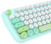 ワイヤレスマウスとキーボードセット Wifi - スタイリッシュなデザイン グリーン色