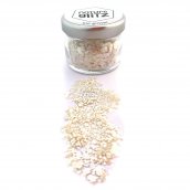 Bioloģiski noārdāms Glitter ādai + matiem + bārdai — mirdzoši spīdīgi rotājumi — Glitter dust 10g (balts)