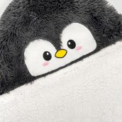 Sudadera/manta de pingüino - Manta de televisión con capucha original de forro polar para mujeres y niños 150 x 120 cm