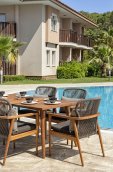 Outdoor table and chairs - Garden dining set for 6 people for the terrace / garden - Konu