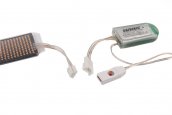 Faixa LED flexível controlada via bluetooth por aplicativo móvel - azul 3,5 x 15 cm