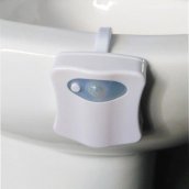 Luz para vaso sanitário - luz noturna LED para iluminação colorida do banheiro ​com sensor de movimento