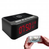 Spionagecamera Full HD WiFi met IR vision + Draadloze oplader + Bluetooth speaker