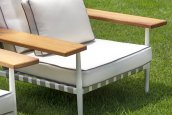 Wooden garden seating - Luxury sofa set for 5 people + coffee table