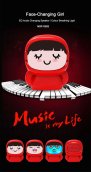 Childrens speaker with a changing face Portable wireless bluetooth 3W - Red