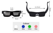 Okos LED világító szemüveg okostelefon alkalmazással vezérelhető (szöveg + animációk)
