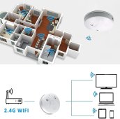 Kouřový senzor kamera FULL HD + Wifi s P2P (Android /iOS) + IR noční LED