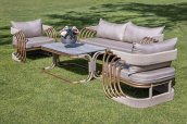 Outdoor patio furniture - Luxury and Modern garden/terrace seating set for 4 people - Denum