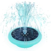 Pool fountain with lights - Solar floating pond fountain with led lights RGB colored + 6 nozzles