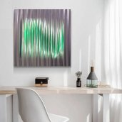 Moderné obrazy na stenu do bytu - Kovové (hliník) - LED podsvietené RGB 20 farieb - Pásy 50x50cm