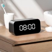 كاميرا منبه 4K - كاميرا تجسس رقمية مع واي فاي (iOS / Android) + رؤية ليلية