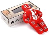 Muñeco vudú Boss con alfileres - Figura vudú antiestrés roja, personaje Bad Boss