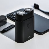 Barbeador de viagem - mini barbeador portátil para viagem para barba masculina (para homens)