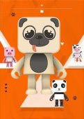 Portable dancing wireless speaker for kids 3W in the shape of an animal - DOG