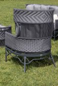 Luxury garden seating - Outdoor sofa set for 5 people + coffee table + side table - Roxana