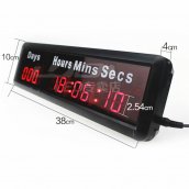 LED Digitálne hodiny s odpočítavaním dní - 37 cm x 10 cm