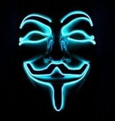 Neonske maske Anonymous - Plave