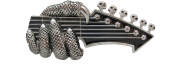 Fivela de cinto - guitarra de metal