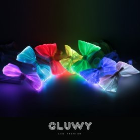GLUWY flitsende vlinderdas - LED multicolor