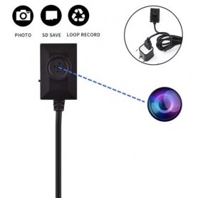 Button camera mini 3x2x1cm with HD resolution and USB power supply