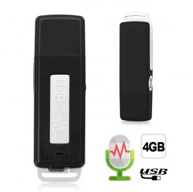Spion stemmeopptaker - i USB-nøkkel med 4 GB minne